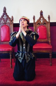 Ryan Crowder as Henry VI in Rose Rage, photo by Kristen Wrzesniewski